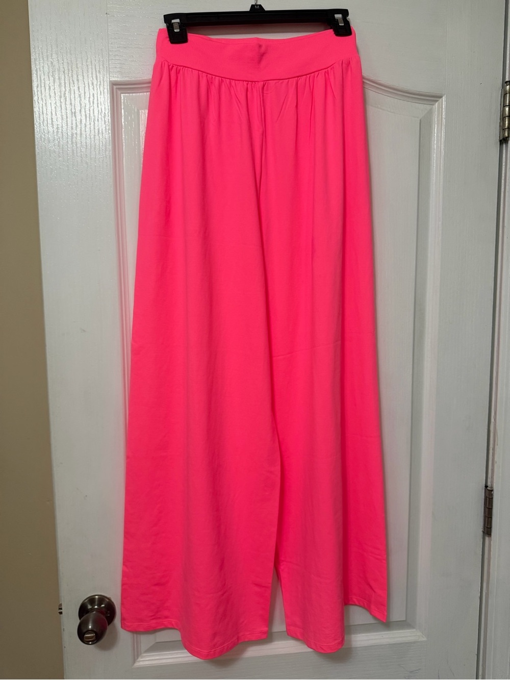 OQQ Wide Leg Activewear Pants Hot Pink